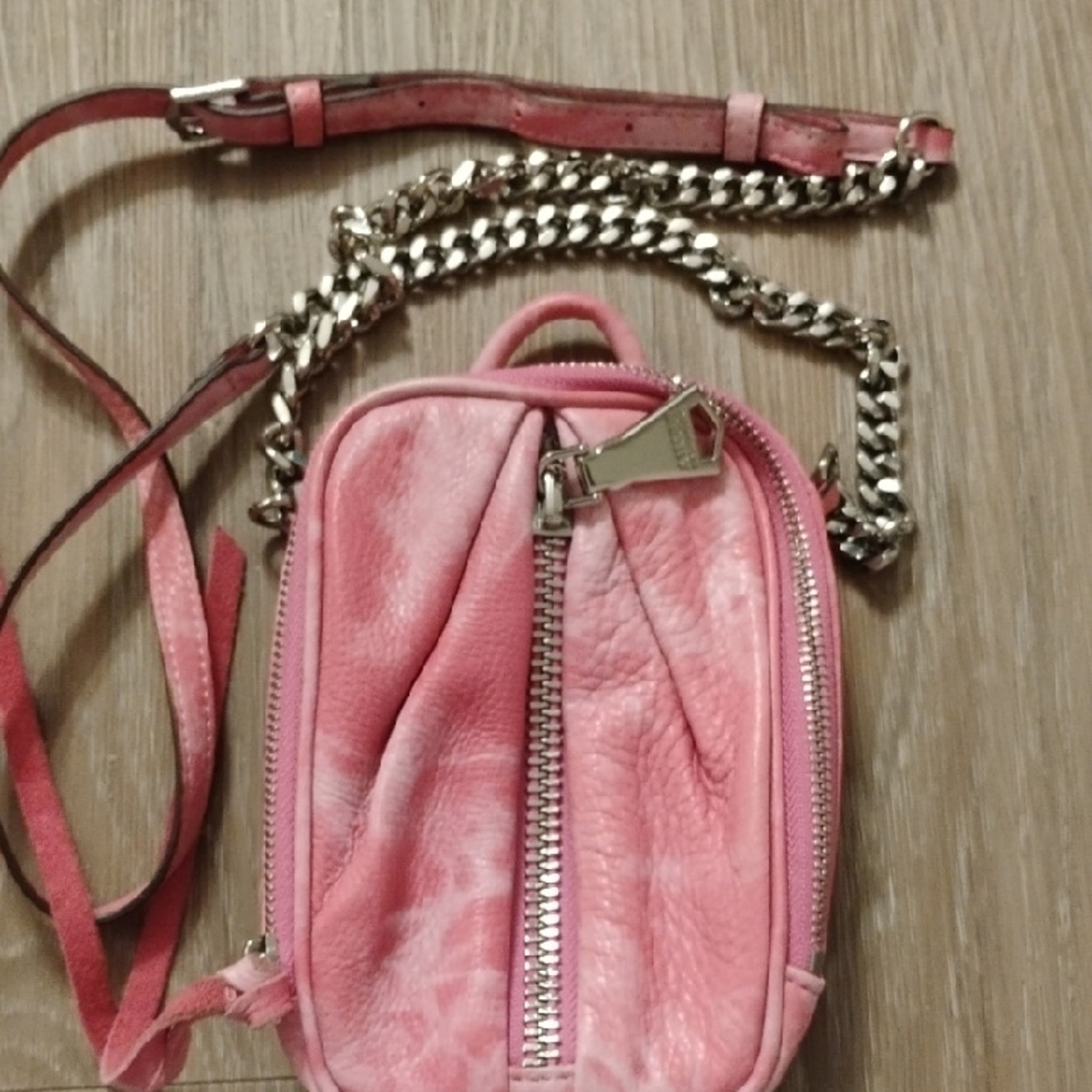 Aimee Kestenberg Pink Mini Bag with Chain Strap